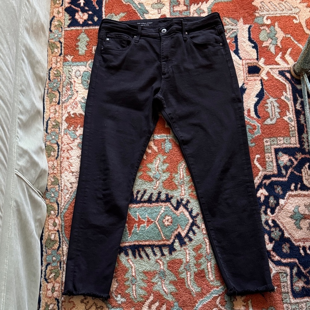 Ag size 30 black Farrah skinny 26 inseam high rise